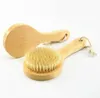 Dry Skin Body Brush with Short Wooden Handle Boar Bristles Shower Scrubber Exfoliating Massager FY5312 1103