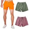 Summer Mens Fashion Jogger Sweat Shorts Undershirt Casual Solid Color Gym Running Workout Athletic Pants Male 220715