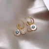 Boucles d'oreilles rondes géométriques en or, bijoux tendance simples pour femmes, boucles d'oreilles percées, Dale22 Farl22, 2022