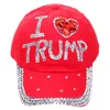 Baseball caps fashion high quality hats For women TRUMP letter adjustable cotton cap rhinestone Denim cap hat ZZA13404