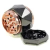 The latest 63x52mm Smoke grinder zinc alloy four-layer hexagonal diamond cutting edge design has many style choices support custom LOGO