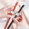 Relojes digitales para mujer ins wind cinturón de malla cuadrada de lujo diseñador chica estudiante especial retro simple cuarzo pequeño reloj cuadrado safds