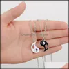 Hanger kettingen hangers sieraden vrienden stiksels charme ketting colar mascino taiji roddel yin yang paar 11 n2 drop levering