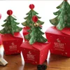 11.5x11.5cm Kerstboom Verpakking Favor Bag Gift Cookie Box Box Apple Dozen Met Bells Party Decoratie Box Voor Kid