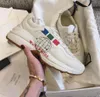 أحذية غير رسمية مصمم أحذية Rhyton Sneakers Beige Men Women Trainers Vintage Luxury chaussures Soyed Soe 2022 with Box Ports Shoes 1Top