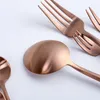 Western Dinnerware Wedding Rose Gold Flatware Tableware Party Supply Stainless Steel Cutlery Knife Fork Spoon