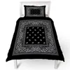 Bedding conjuntos de cama Bandana Pattern Silk Selk Square Handkerchief Duvet Capa Conjunto