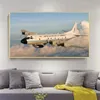 Modern Airplane Taking Off In The Air Canvas Painting Poster Prints Wall Art Abstract Picture for Living Room Home Decor Cuadros