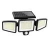 210 LED 270 angoli ad alto lumen luce solare ricaricabile con sensore di movimento a led per esterni