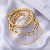 Gouden metalen armband dames charme dikke ketting schakelarmbanden armbanden trend hiphop mode sieraden