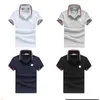 디자이너 남성 기본 비즈니스 폴로 T 셔츠 패션 패션 프랑스 브랜드 남자 티셔츠 자수 완장 강조 폴로 셔츠 반바지 S-2XL