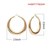 Trendy Big Hip Hop Punk Hoop Earrings 18K Real Gold Plated Elegant Larger Size Women Earrings Fashion Costume Jewelry