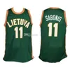 Nikivip #11 Arvydas Sabonis Team Lietuva Lituânia Retro Classic Basketball Jersey Mens costureu número personalizado e camisas de nome