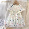 LOVE DD&MM Girls Princess Dresses Summer Children's Clothing Cute Butterfly Lace Bow Comfortable Dress Baby Costume 220426