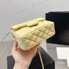 22Ssw Luxury Designer Classic Mini Flap Gold Crush Ball Quilted channell Bags Lambskin Crossbody Purse Adjustable Shoulder Large Capacity Fashion Handbags 17CM
