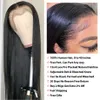 Peruca de renda frontal reta sedosa cabelo humano virgem brasileiro 13x4 360 perucas de renda completa para mulheres cor natural