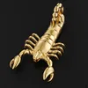 Подвесные ожерелья Золото -мужское ожерелье Big Scorpion Ожерелье из нержавеющей стали Винтажное стиль в стиле стиль стиль -стиль мужски для сети ювелирные изделия