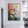 Abstract roze rozenposters Noordse stijl Modern wanddecorontwerp voor woonkamer slaapkamer muur muurschildering huisdecoratie