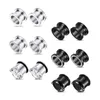12 Pcs Stainless Steel Ear Plug Tunnels Gauges CZ Body Piercing Ear Expander for Both Men and Women
