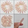 Arts and Crafts Arts Prezenty domowe drut ogrodowy Wrap Natural Stone Rose Rose Quartz Shape Charms Point Chakra Wisids for J Dh9nw