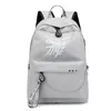デザイナー -  USBヒップホップレディースバックパックオフファッションホワイト女性バッグ高品質大容量学生バッグカジュアルな旅行バックパック