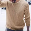 Men's Sweater Warm Knitted Sweater Keep Warm Men Jumper Casual Sweaters Round Neck Casual Knitted Sweater Base Sweaters L220730