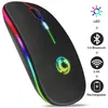 Souris sans fil Bluetooth RGB souris Rechargeable ordinateur sans fil silencieux Mause LED rétro-éclairé ergonomique souris de jeu pour ordinateur portable PC2201695079