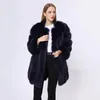 Mulheres de luxo de peles feminino mulheres longas jaqueta sólida e real roupas de inverno quente 2022women's Womens's Womenswomen's