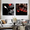 Red Wine Bottle Drink Canvas Painting Print Poster Wall Art Kitchen Picture Dinnging Room Refectory Restaurant Bar Home Decor
