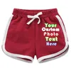 Персонализированная настройка унисекс детские хлопковые шорты повседневные брюки на заказ настраиваемый текст p o 220623