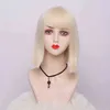 Nxy Wigs 2021 New Fashion Qi Bangs Bobo Animation Short Hair Green Air Sea Set Simulation 220527