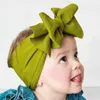 Bebek kız büyük yay Çapraz Bantlar çocuklar Saç fiyonkları Elastik şapkalar Headdress saç bandı Headwrap Türban Düğüm Çocuk Saç Aksesuarları