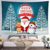 Tecknad god jul dag husdekor vägg mattor j220804