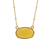 Pendant Necklaces Resin Oval Druzy Necklace Gold Color Chain Drusy Hexagon Style Designer Brand Fashion Jewelry for Womenpendant