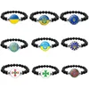 Neue Ankunft Ukraine Armband Ukrainisches Symbol Glascabochon Mehrschichtige Lederarmbänder Hochwertige Männer Armreifen Partybevorzugung BBA13043