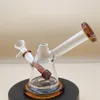 Brown MINI Hookah Glass Bong Recycler Pipes Water Bongs Smoke Pipes Bongs Water Bottles Dab Rig Water Pipe Size 14mm Female Joint