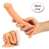 20 cm ogromne realistyczne dildo silikonowy penis dong duża anal tyłkowa wtyczka dla kobiet mężczyzny seksowna masturbacja lesbain zabawki dla dorosłych