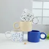 Modna mody napoje ceramiczne kubki proste ucha ręcznie robione kubek do kawy kreatywne kolory kawiarni porcelanowa