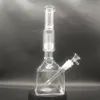 13.7 Inch Clear Hookah Bong Glass Pure Cube Base Water Bongs Smoke Pipes Water Bottles Dab Rig Water Pipe