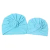 Hijab Caps Parent-Child Turban Hat Knot African Headties For Mom Baby Trendy Women Children Headwrap India