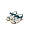 Kleine meisjes sandalen voor kinderen zomer Romeinse roze schoenen Rhinestone feestschoen flats niet-slip casual babymeisje schoenen G220523