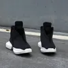 2022ss Catwalk Euro Station Esclusivi stivali in raso fatti a mano Designer di lusso Piattaforma grande ala volante Suola spessa ROCK Punk Boot