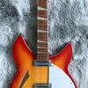 New product 6 strings ricken- backer electric guitar 2 piece of pick-up real photos red color beautiful