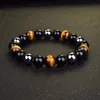 Pulseiras de hematita naturais com olho de tigre obsidiana para homens produtos de saúde magnéticos joias femininas Pulsera Hombre