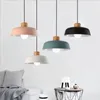 Pendant Lamps Modern Nordic Lights Aluminum Lampshade Wood Decor Hanging Lamp For Dining Room Kitchen Lighting FixturesPendant