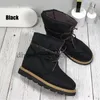 Fashion Winter Warm Women's Boots with Flower Letters for Women Lace Up Designer Boots EU 35-41