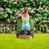 Estatuetas de resina engraçada GNAUGH GNATE GNOME Decoração da Estátua Villa Home Sculpturas 220721