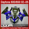 Fairings Kit For Daytona 650 600 Green blue CC 02 03 04 05 Bodywork 132No.85 Cowling Daytona 600 Daytona650 2002 2003 2004 2005 Daytona600 02-05 ABS Motorcycle Body