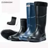 Regen Stiefel Männer Bot Winter Angeln Stiefel Arbeit Gleitschutz Gummi Schuhe Warme Galoschen Wasserdichte Schuhe Regen Schuhe Schnee Stiefel