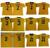 MI08 NCAA Michigan Wolverines College Futebol Jerseys 2 Shea Patterson Desmond Howard 10 Tom Brady 4 Jim Harbaugh Charles Woodson Jabrill Peppers Jake Butt Rashan G